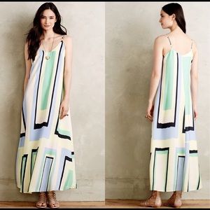 Maeve maxi dress abstract geometric print SZ small